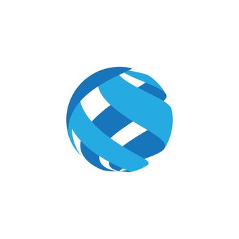 global technology logo vector illustration