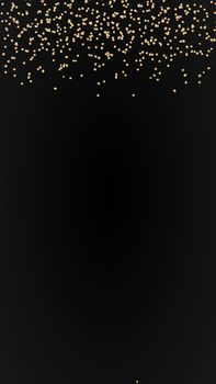 holiday banner with sparkling gold glitter sequins, copy space for your text