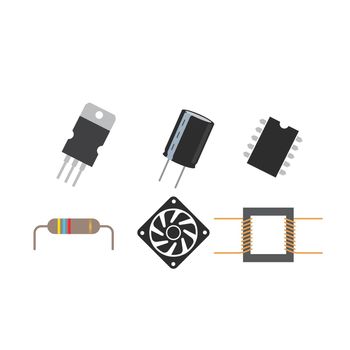 electronict component icon set element