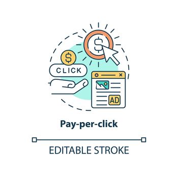 Pay per click concept icon