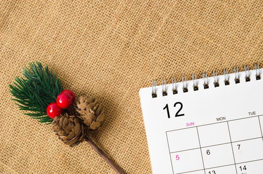 Desk Calendar of December
