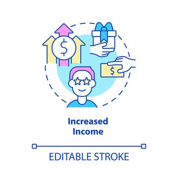 Increased income concept icon
