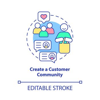 Create customer community concept icon