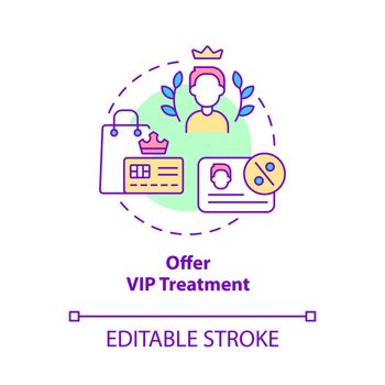 Offer vip treatment concept icon