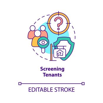 Screening tenants concept icon