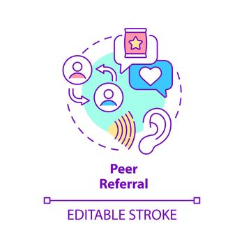 Peer referral concept icon