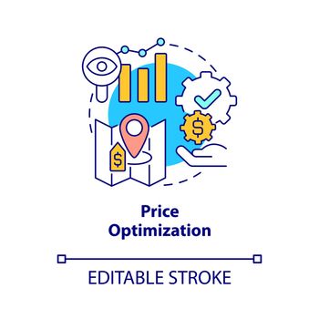 Price optimization concept icon