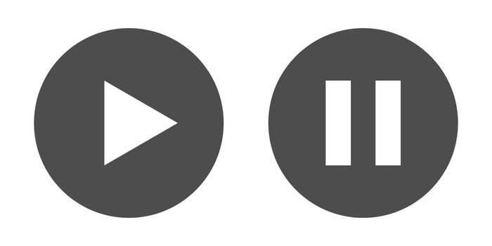 Play and pause, stop button icon. Player concept