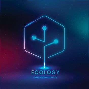 Environmental logo vector with ecology text