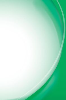 Emerald green curve frame template vector