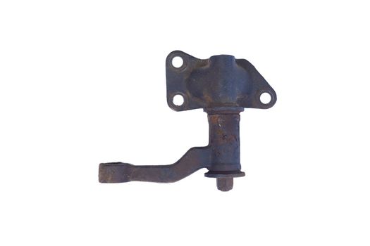 idler arm track on white backold idler arm ball joint Suspension System Parts on cars.whitebackground isolatedground