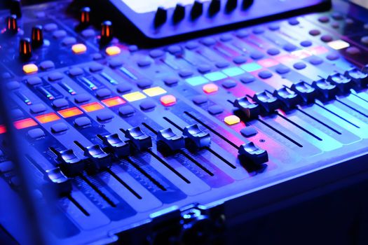 audio mixing control panel