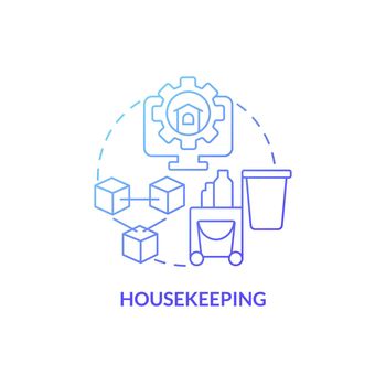 Housekeeping blue gradient concept icon