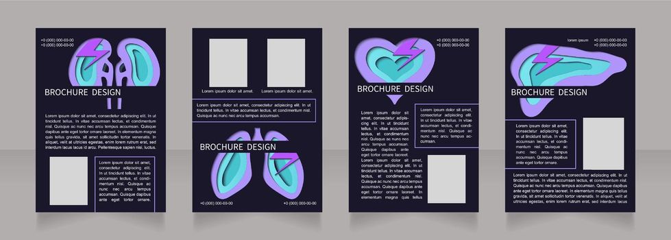Patient and visitor guideline blank brochure layout design