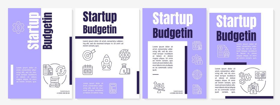 Startup budgeting purple brochure template