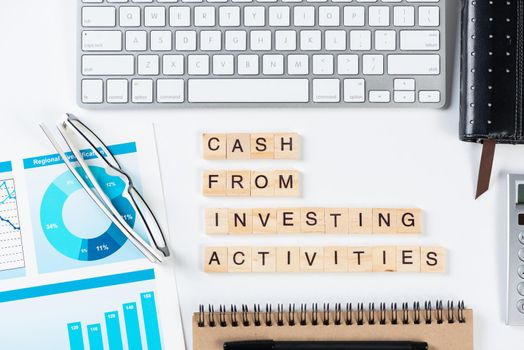 Cash from investing activities concept