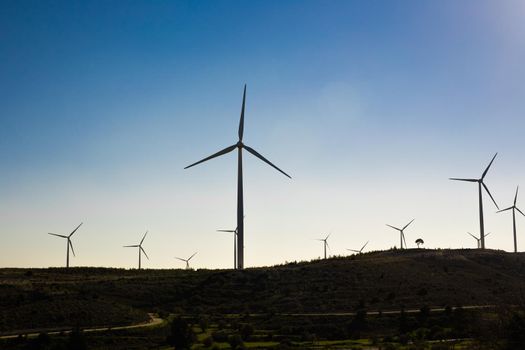 Wind Turbine for alternative energy . Eco power concept