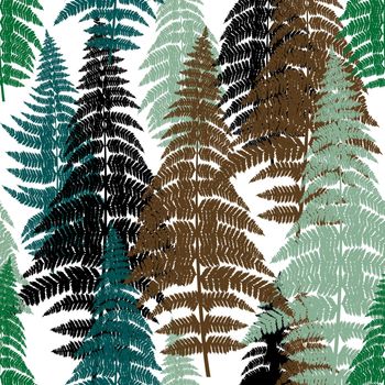 Seamless background with fern leaves