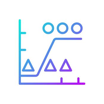 Data mining analytics gradient linear vector icon