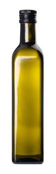 Olive oil bottle isolated on white background