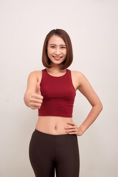 Fitness asian woman portrait 