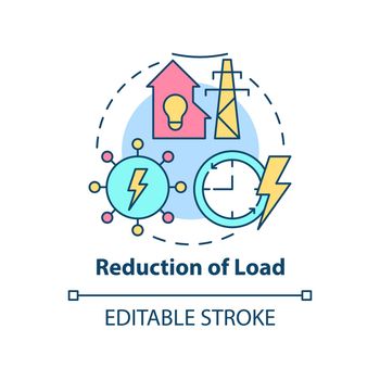 Reduction of load concept icon