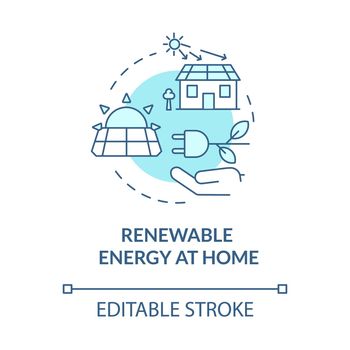 Renewable energy turquoise concept icon