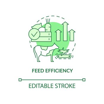 Feed efficiency green concept icon