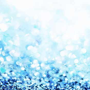 Shiny blue glitter textured social ads vector
