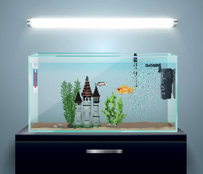 Aquarium Realistic Composition