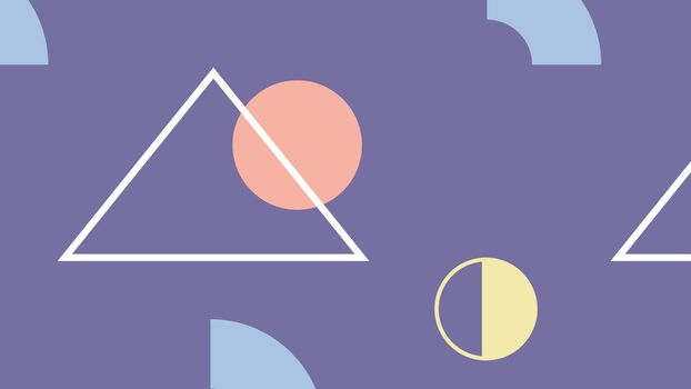 Purple geometric patterned template vector