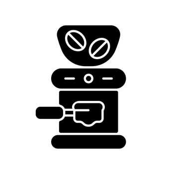 Coffee grinder black glyph icon