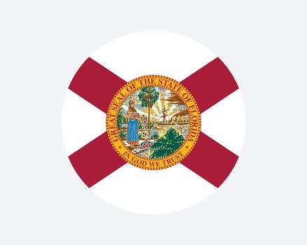 Florida (FL) Round Flag