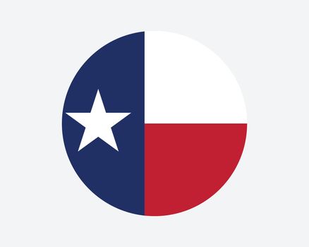 Texas (TX) Round Flag