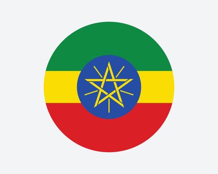 Ethiopia Round Flag