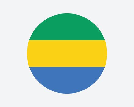 Gabon Round Flag