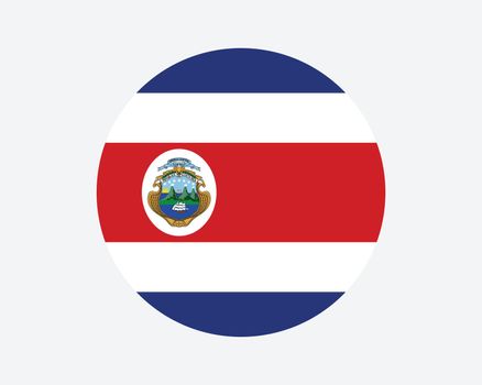 Costa Rica Round Flag