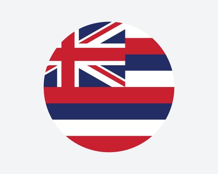 Hawaii (HI) Round Flag