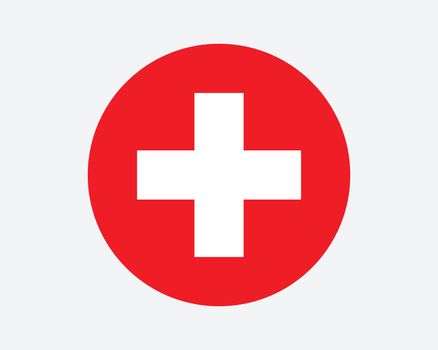 Switzerland Round Flag