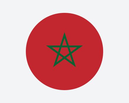 Morocco Round Flag