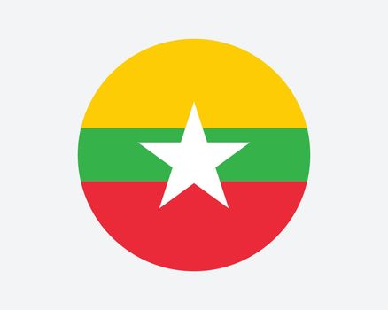 Myanmar Round Flag