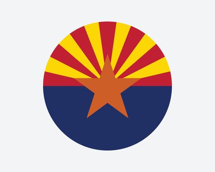 Arizona (AZ) Round Flag