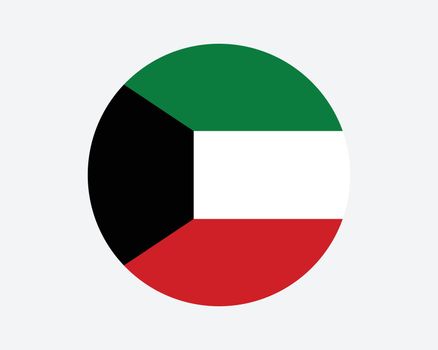 Kuwait Round Flag