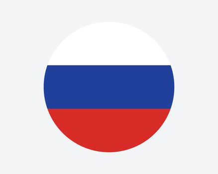 Russia Round Flag