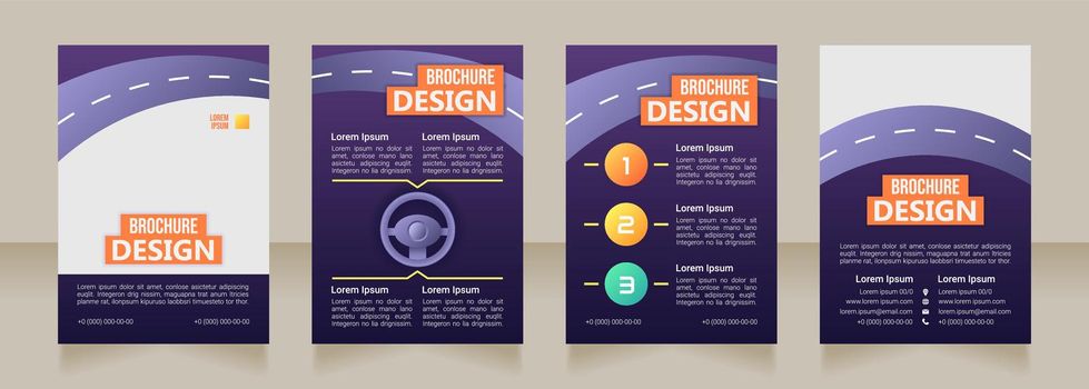 Affordable driving courses blank brochure design