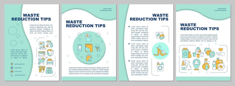Waste reduction tips mint brochure template