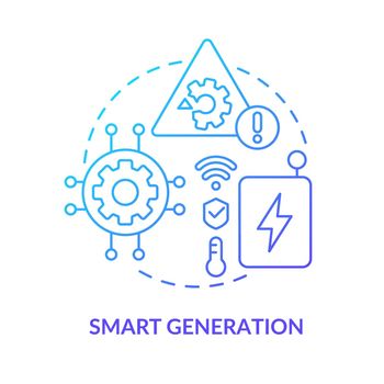 Smart generation blue gradient concept icon