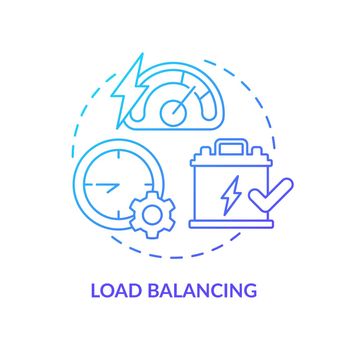 Load balancing blue gradient concept icon