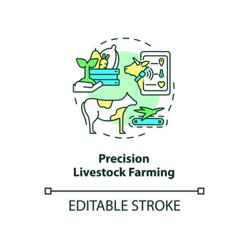 Precision livestock farming concept icon