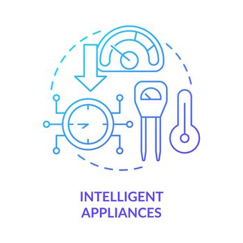 Intelligent appliances blue gradient concept icon